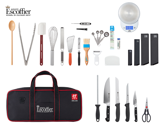 ZWILLING culinary arts toolkit flat lay ZWILLING culinary arts toolkit flat lay